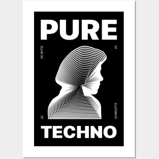 Charlotte de music Witte Pure Posters and Art